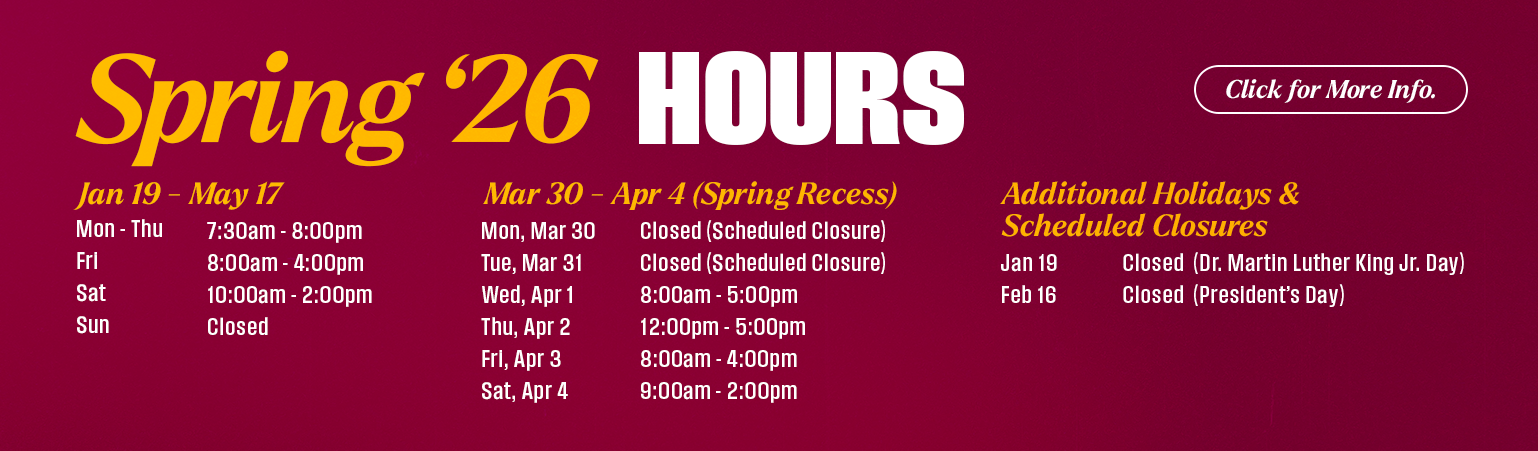 Spring 2026 Building Hours