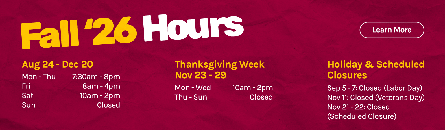 Fall 2026 Building Hours