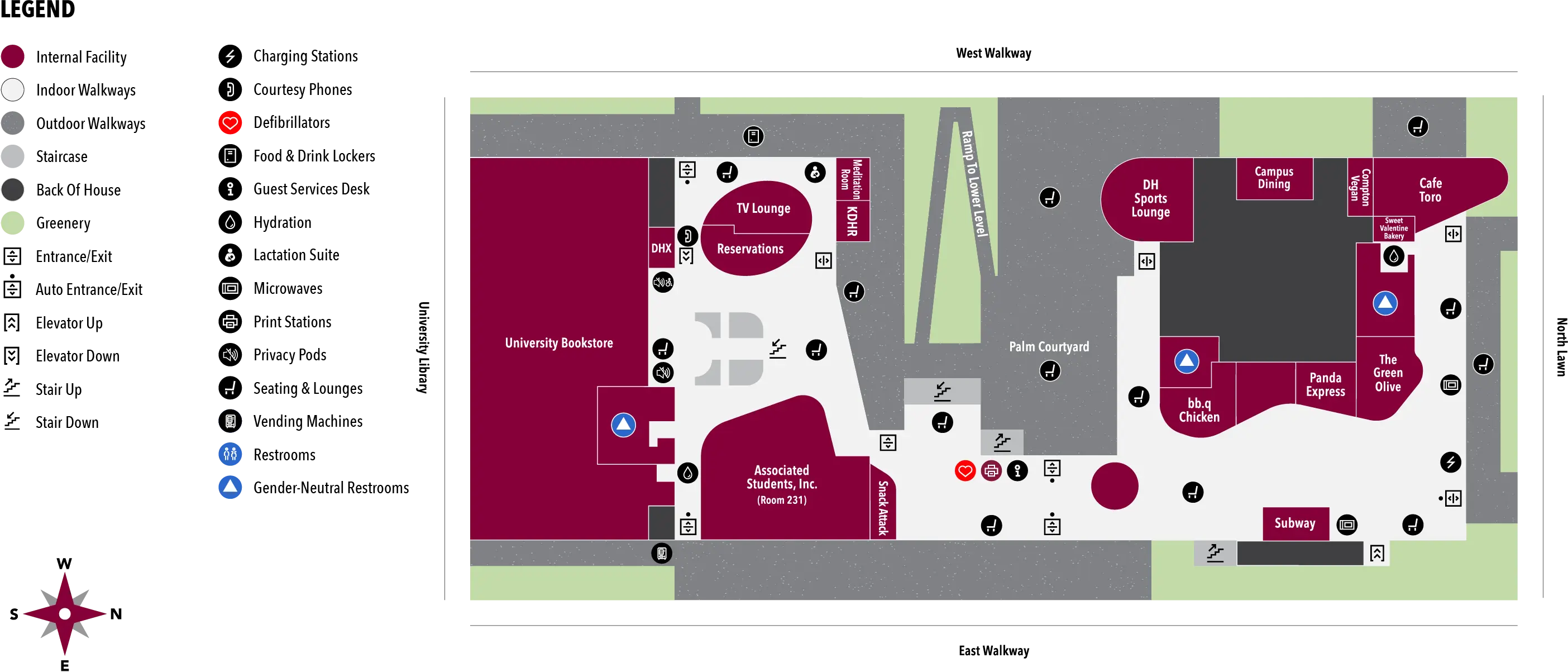 Map of main level